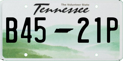 TN license plate B4521P