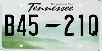 TN license plate B4521Q
