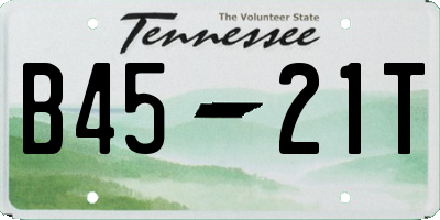 TN license plate B4521T