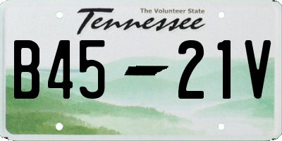 TN license plate B4521V
