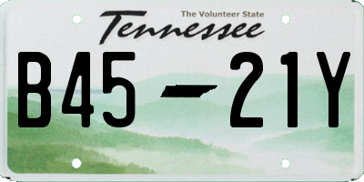 TN license plate B4521Y