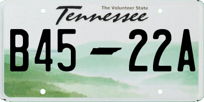 TN license plate B4522A