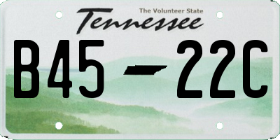 TN license plate B4522C