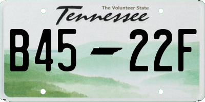 TN license plate B4522F