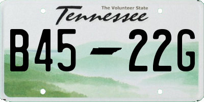 TN license plate B4522G