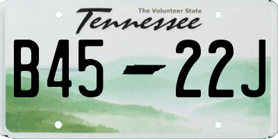 TN license plate B4522J