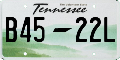 TN license plate B4522L