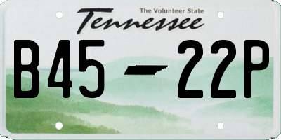 TN license plate B4522P