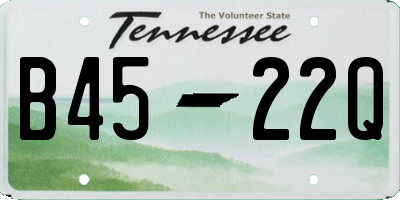TN license plate B4522Q