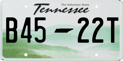 TN license plate B4522T