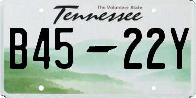 TN license plate B4522Y