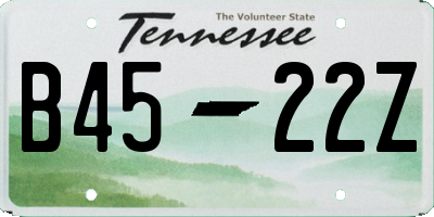 TN license plate B4522Z