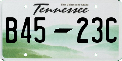 TN license plate B4523C