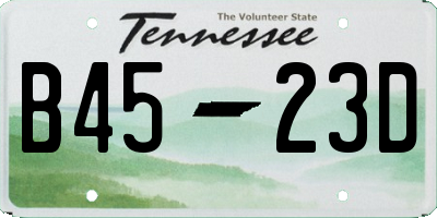 TN license plate B4523D