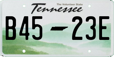 TN license plate B4523E