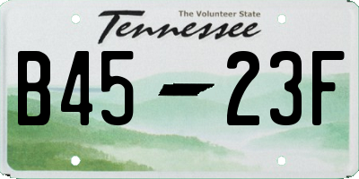 TN license plate B4523F