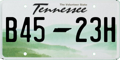 TN license plate B4523H