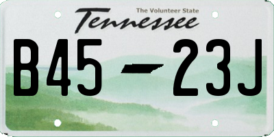 TN license plate B4523J