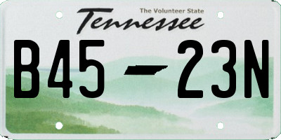TN license plate B4523N
