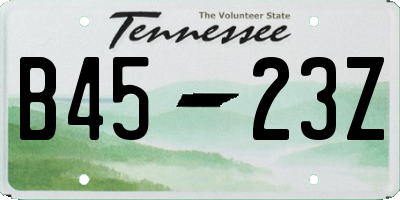 TN license plate B4523Z