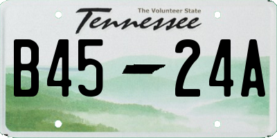 TN license plate B4524A