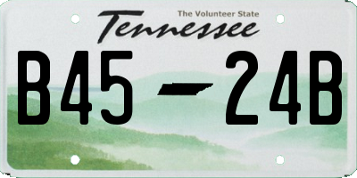 TN license plate B4524B