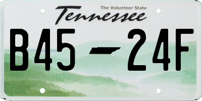 TN license plate B4524F