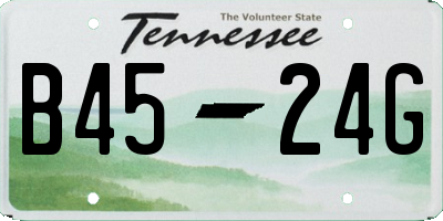 TN license plate B4524G
