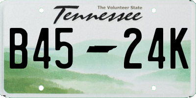 TN license plate B4524K