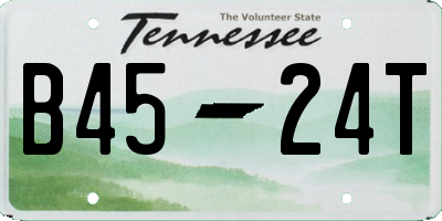 TN license plate B4524T