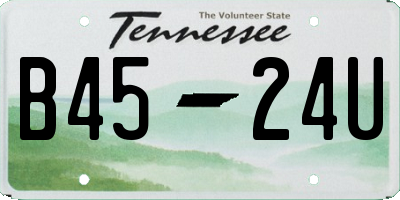 TN license plate B4524U