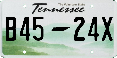 TN license plate B4524X