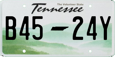TN license plate B4524Y