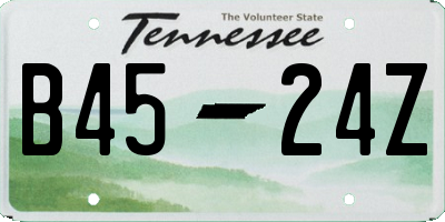 TN license plate B4524Z