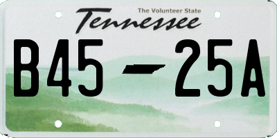 TN license plate B4525A