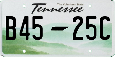 TN license plate B4525C