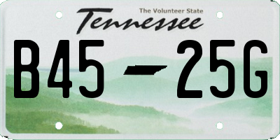 TN license plate B4525G