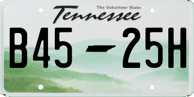 TN license plate B4525H