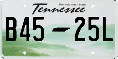 TN license plate B4525L
