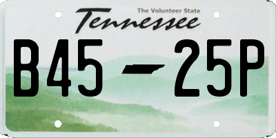 TN license plate B4525P