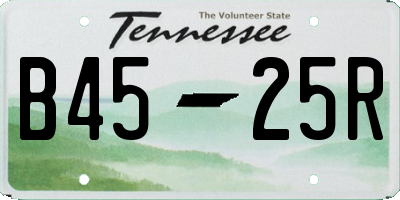 TN license plate B4525R