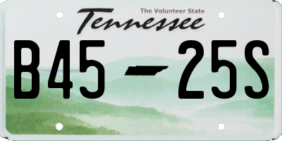 TN license plate B4525S