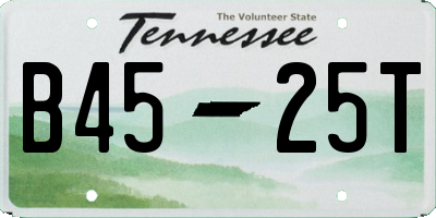 TN license plate B4525T
