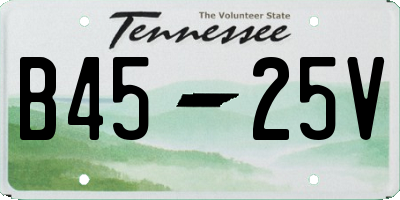 TN license plate B4525V
