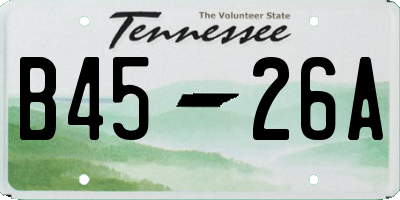 TN license plate B4526A