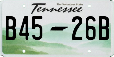 TN license plate B4526B