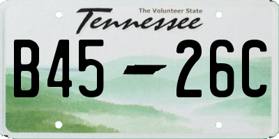 TN license plate B4526C