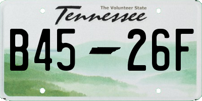 TN license plate B4526F