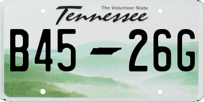 TN license plate B4526G