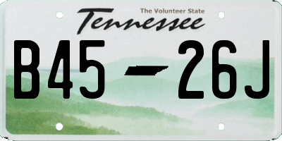 TN license plate B4526J